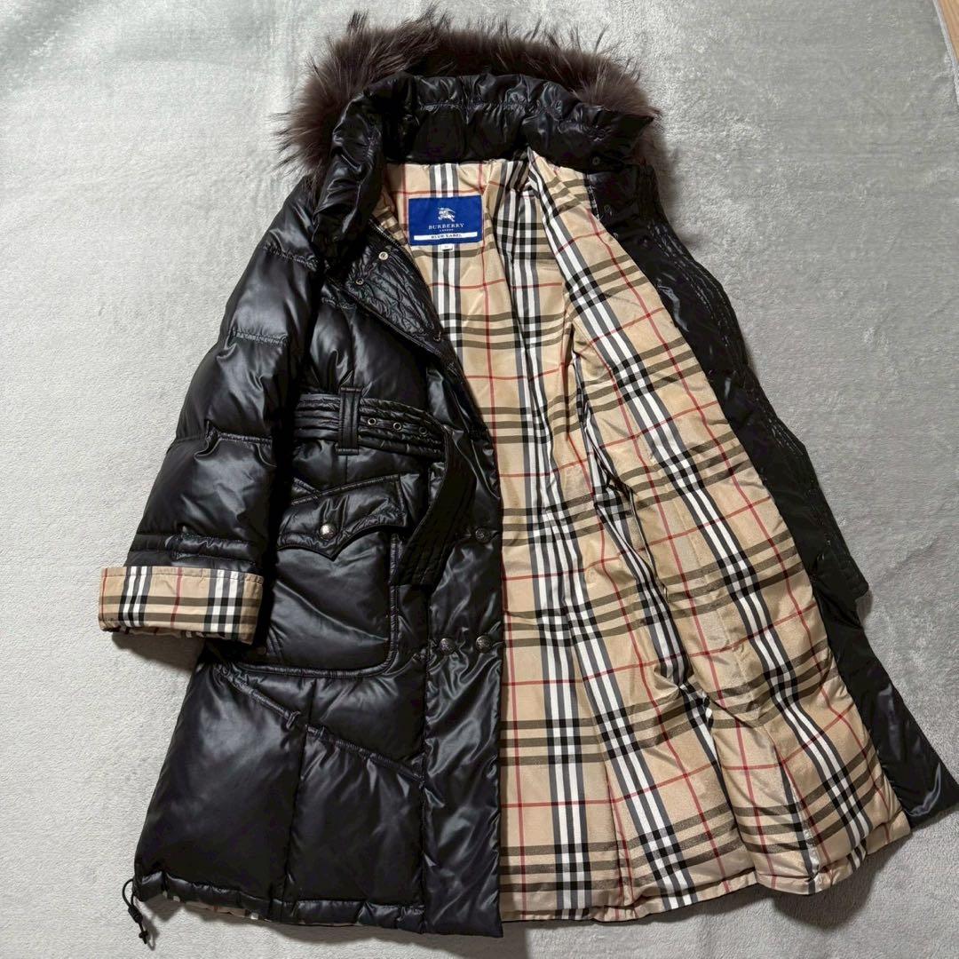 BURBERRY バーバリー ダウンコート ノバチェック エンブレム サイズ38