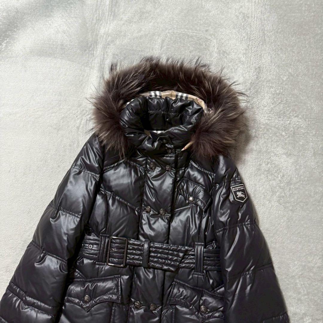 BURBERRY バーバリー ダウンコート ノバチェック エンブレム サイズ38