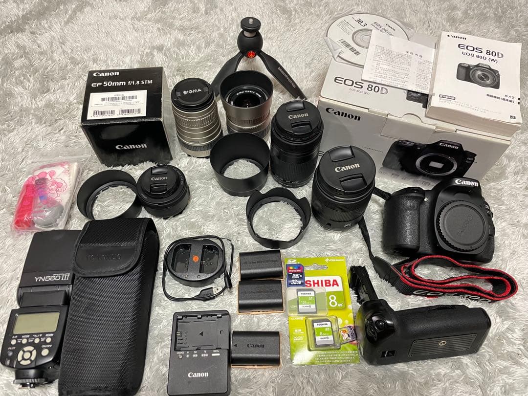 キャノン CANON EOS 80D レンズ5本セット +付属品多数
