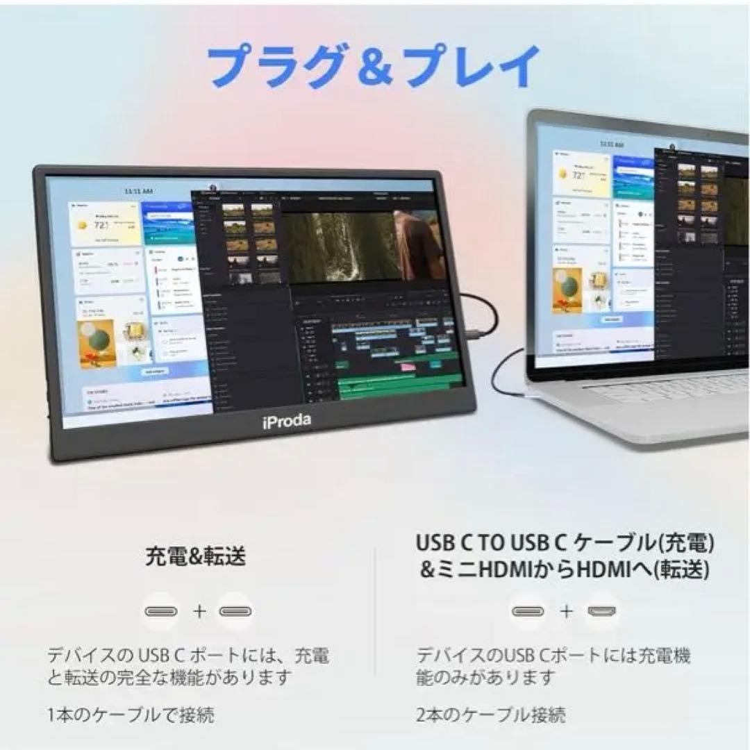 新品未使用 iProda 15.6インチ 1080P フルHDモニター