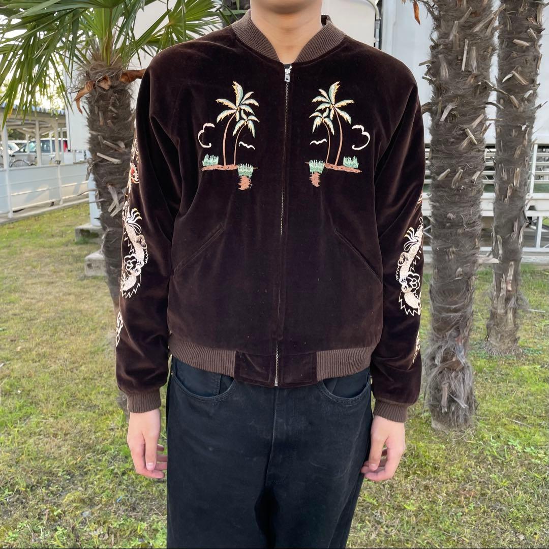 潤*平様 【希少】初期 テーラー東洋　別珍　ハワイ　フラガール 龍 リバーシブル