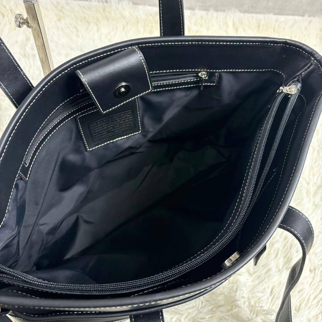 極美品　現行　Coach コーチ　ブラック　トートバック　大容量