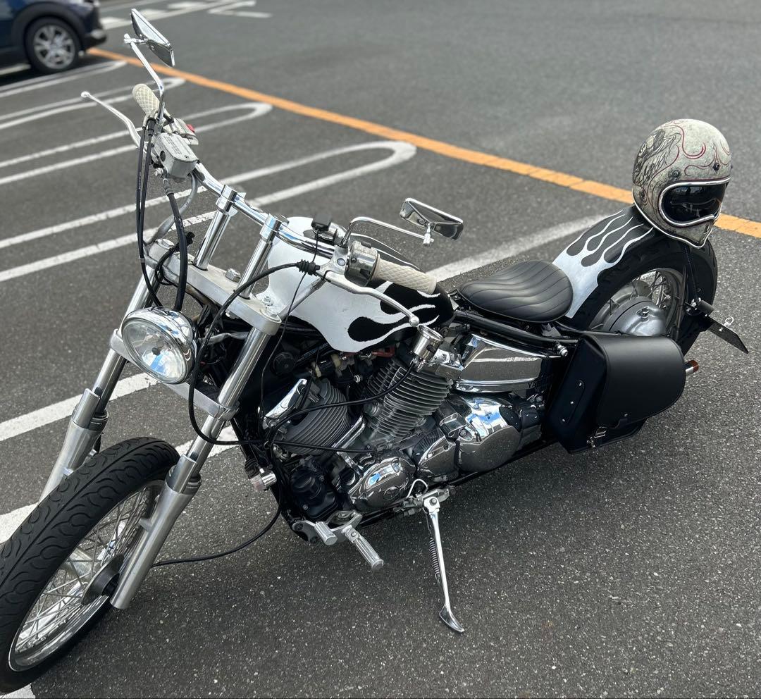 T&F ドラッグスター400 スプリングマウント ソロシート バーチカル