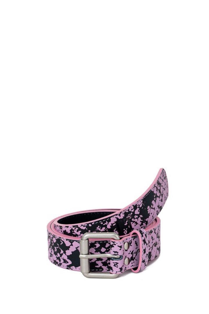 小物 BOTT python printed leather belt pink