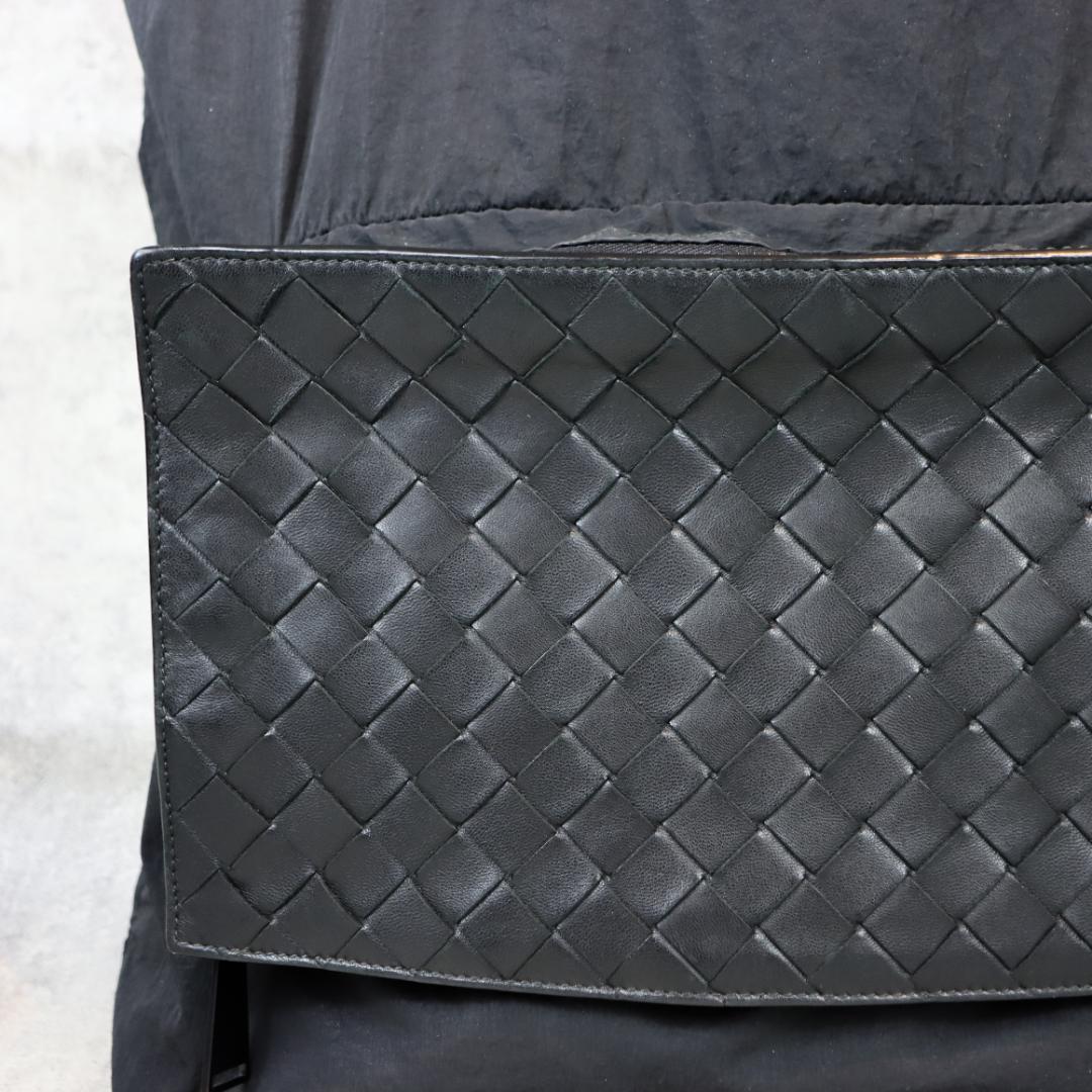 BOTTEGA VENETA ボッテガ ナイロン イントレチャート トート 黒