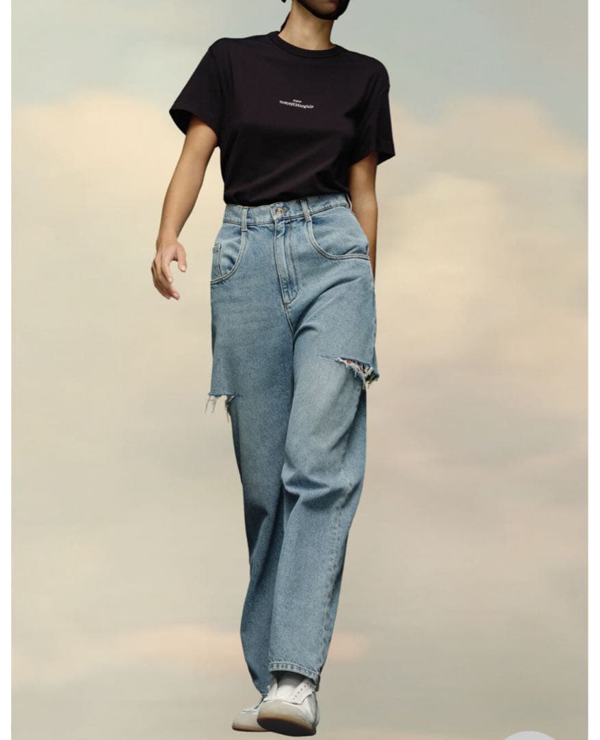 【新品タグ付】メゾンマルジェラ スラッシュディテール カットオフ デニム