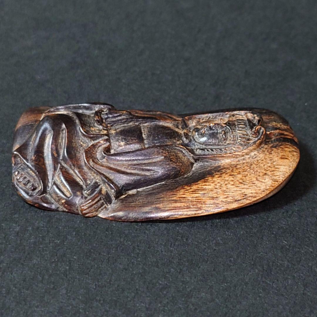 最高品質 天然沈香 彫物 観音細工 約14.2g ネックレストップ 香木