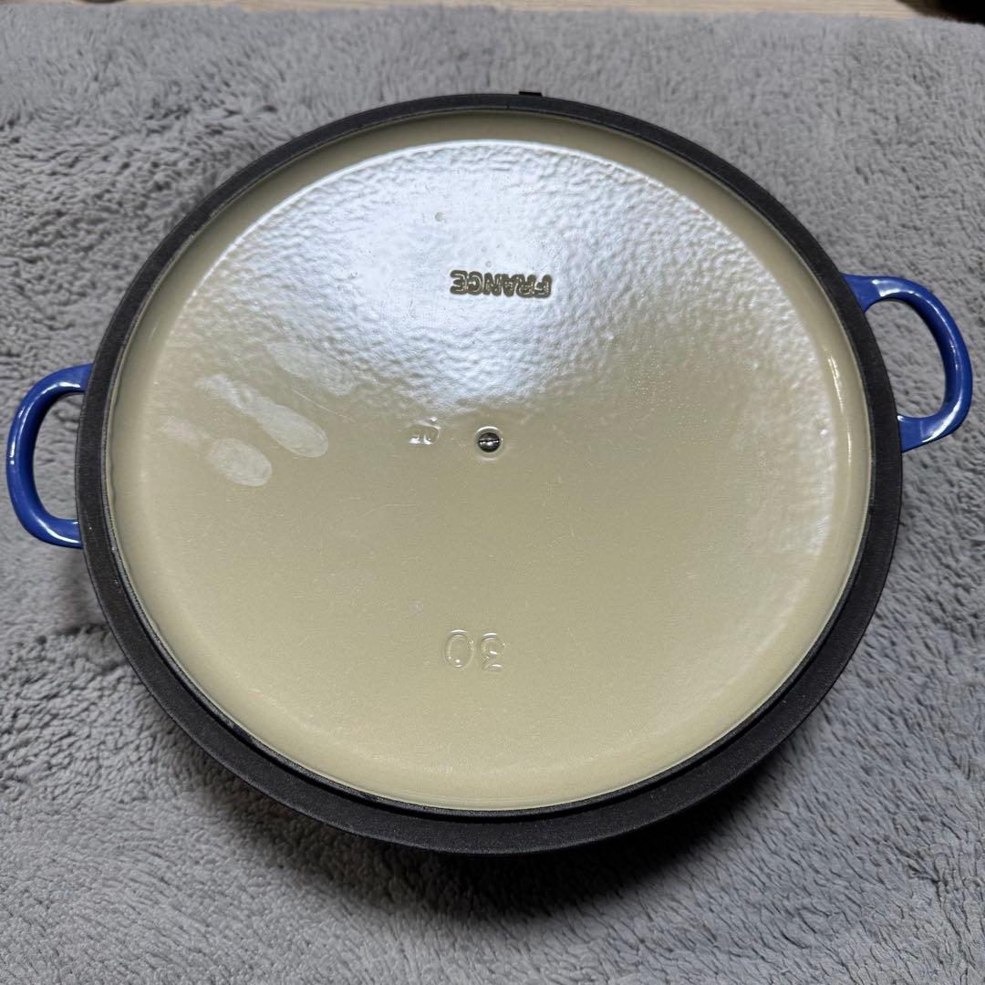 【希少】 LE CREUSET ル・クルーゼ ココット・ロンド 30cm ブルー