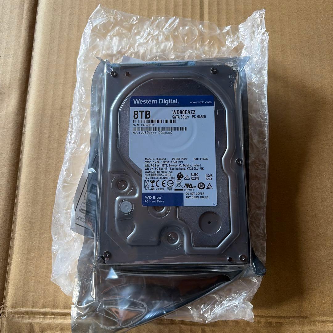 外付けハードディスク・ドライブ 8TB HDD Western Digital WD80EAAZ
