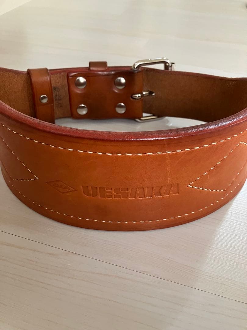 ウエサカ　ウェイトリフティング プレミアムベルト S ２枚張り シングルピン