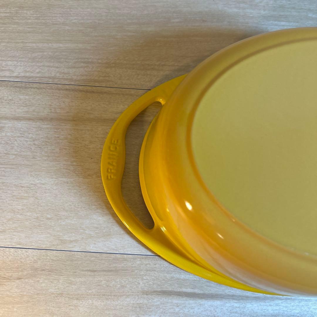 ルクルーゼ　センセーション　オーバル　ディジョンイエロー　25cm 両手鍋　鍋