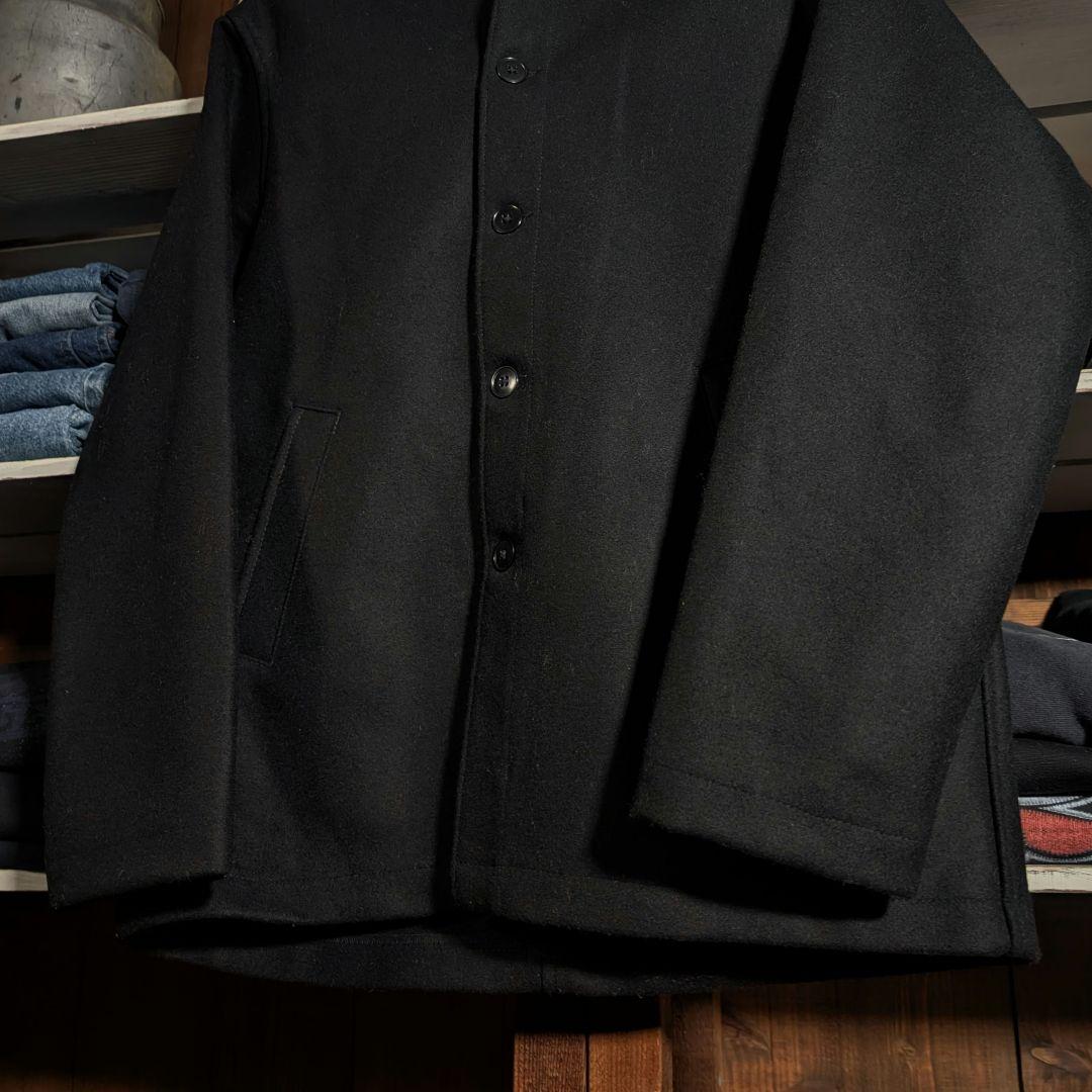 フランス製　70s　VETRA　デッドストック　上質生地　クラシックコート　黒