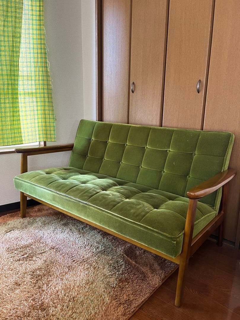 【ねこさん専用】カリモク60 Kチェア 2シーター モケットグリーン