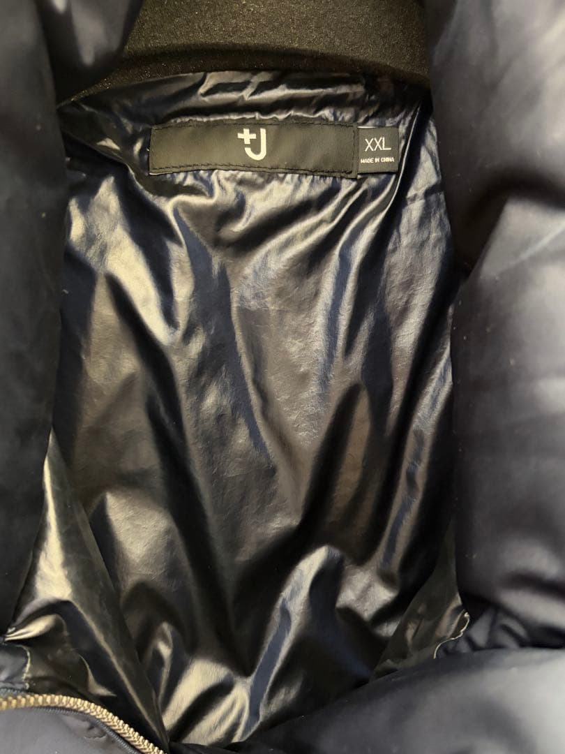 【美品】UNIQLO +J　ハイブリッドダウンジャケット ネイビー XXL