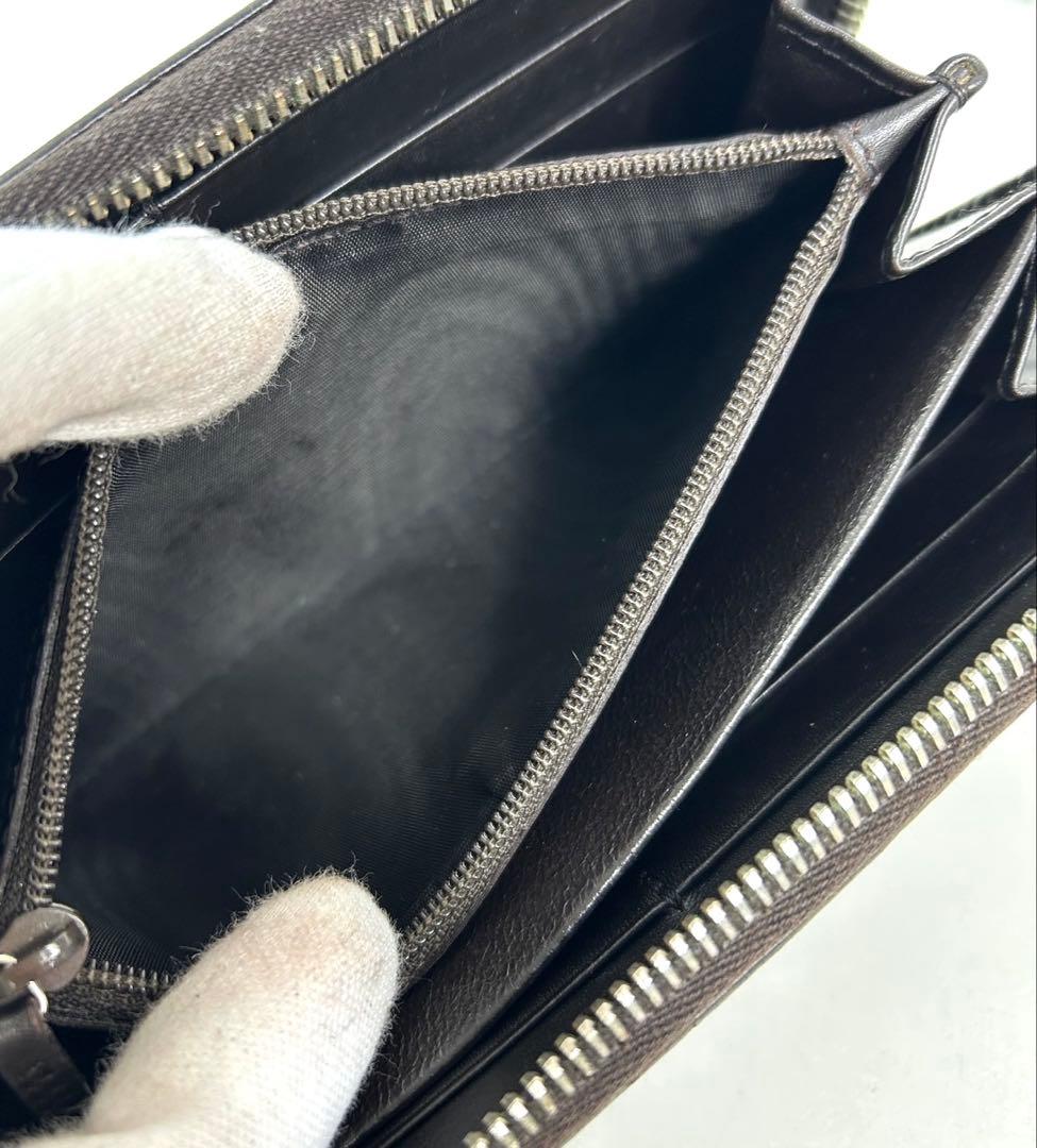 ✅【美品】 メンテ済み グッチ　ラウンドファスナー　GUCCI レザー　長財布