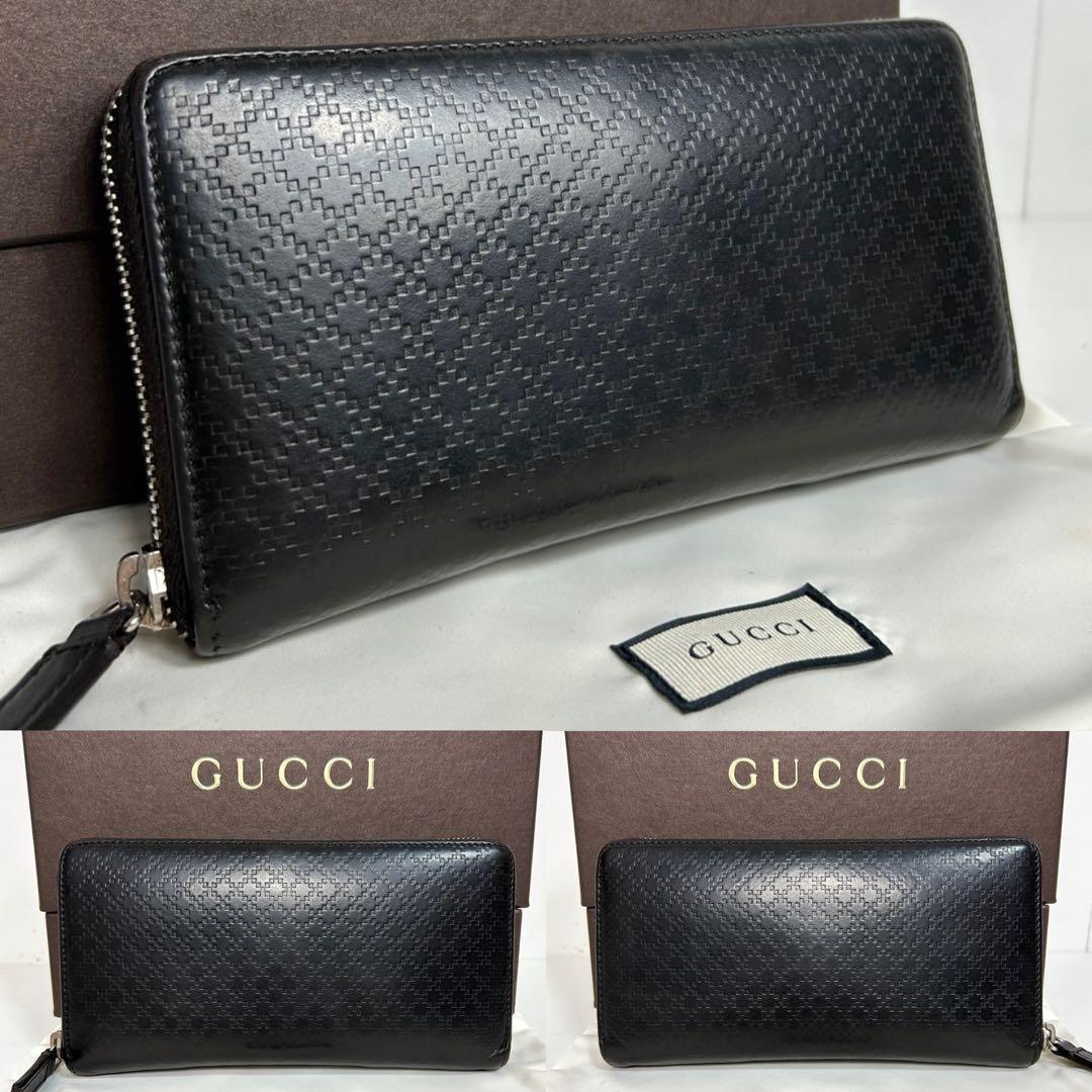 ✅【美品】 メンテ済み グッチ　ラウンドファスナー　GUCCI レザー　長財布