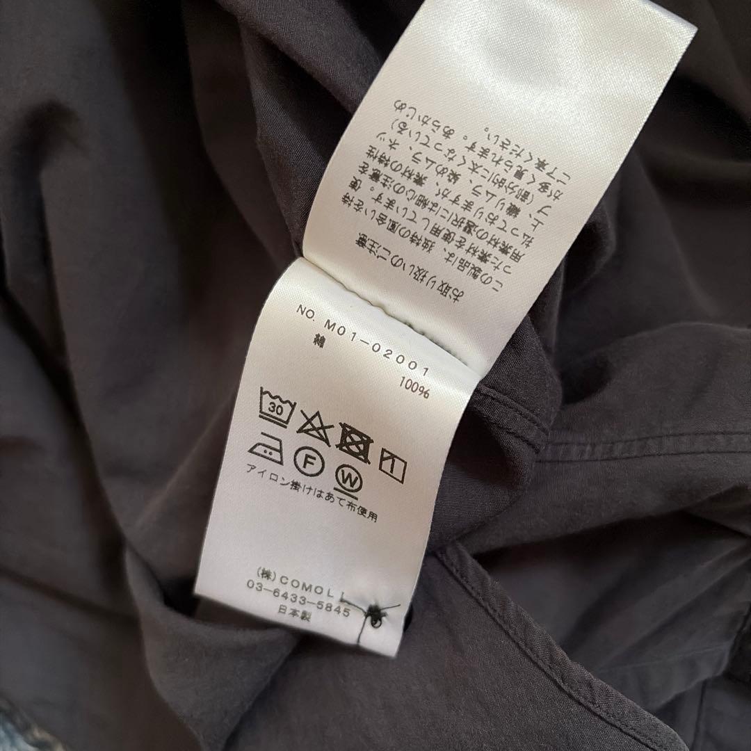 COMOLI ダークグレー 長袖シャツ