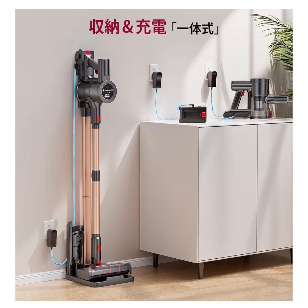 掃除機 コードレス　90Kpa 超強力吸引　軽量 サイクロン式 スティック