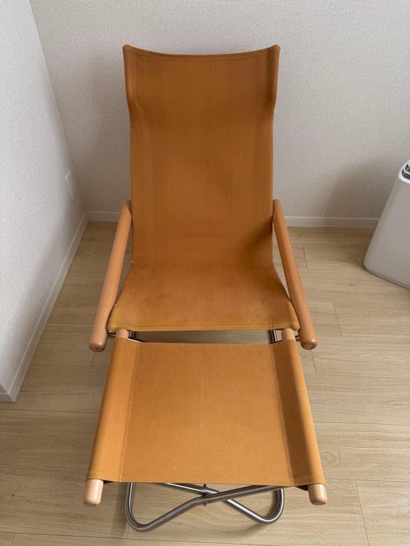 セット販売　ニーチェアx オットマンセット ナチュラル✖️キャメル