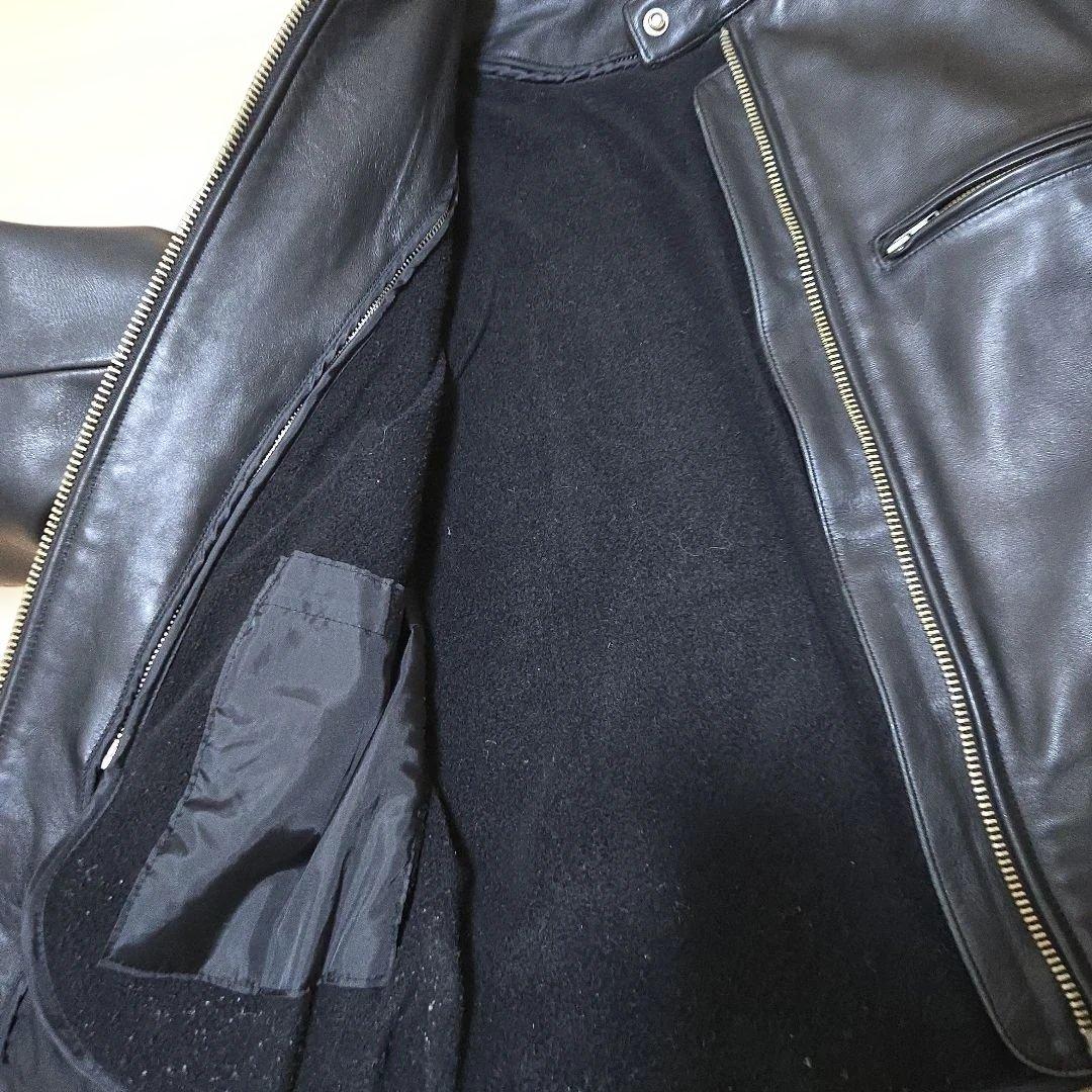 (最終値下げ）ブラック　レザー　シングル　ライダースジャケット　アウトロー　牛革