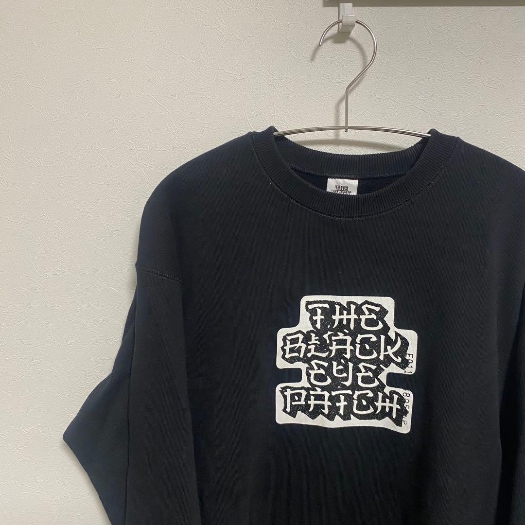トップス KANJI LABEL TYPEFACE CREW SWEAT BLACK M