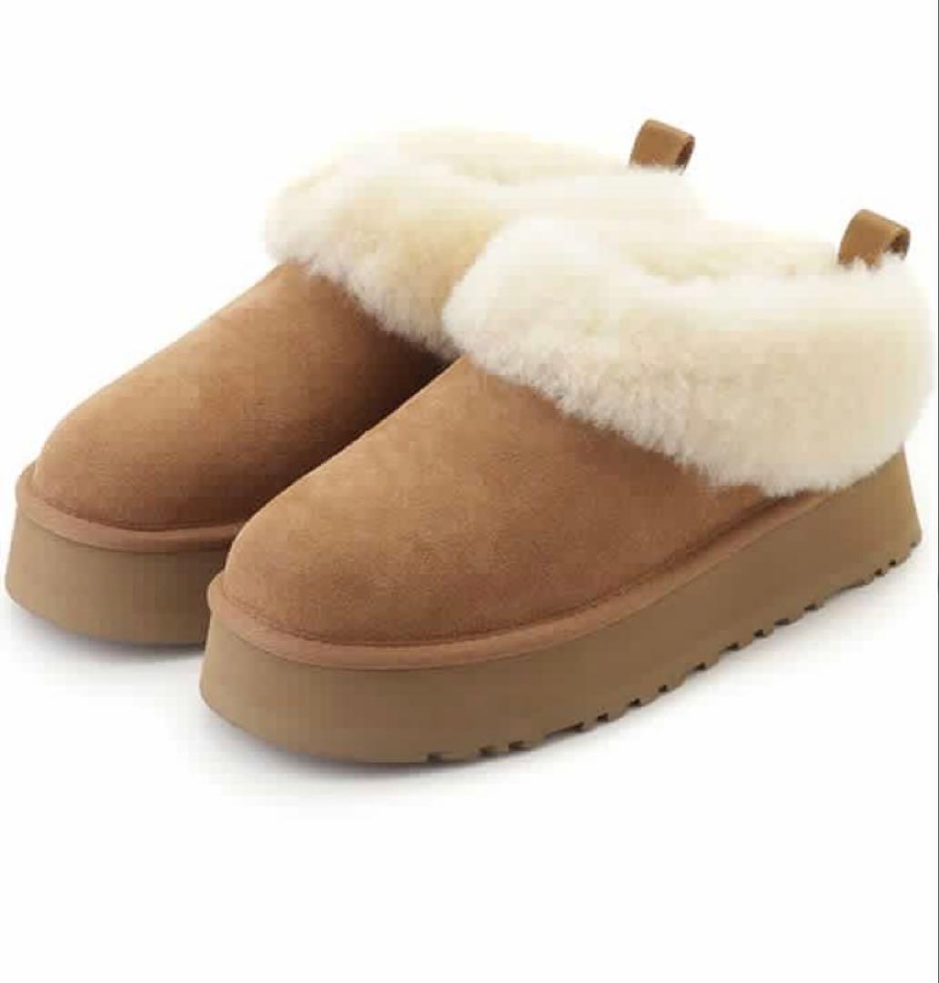 UGG ブラウン ムートンブーツ 厚底23㎝