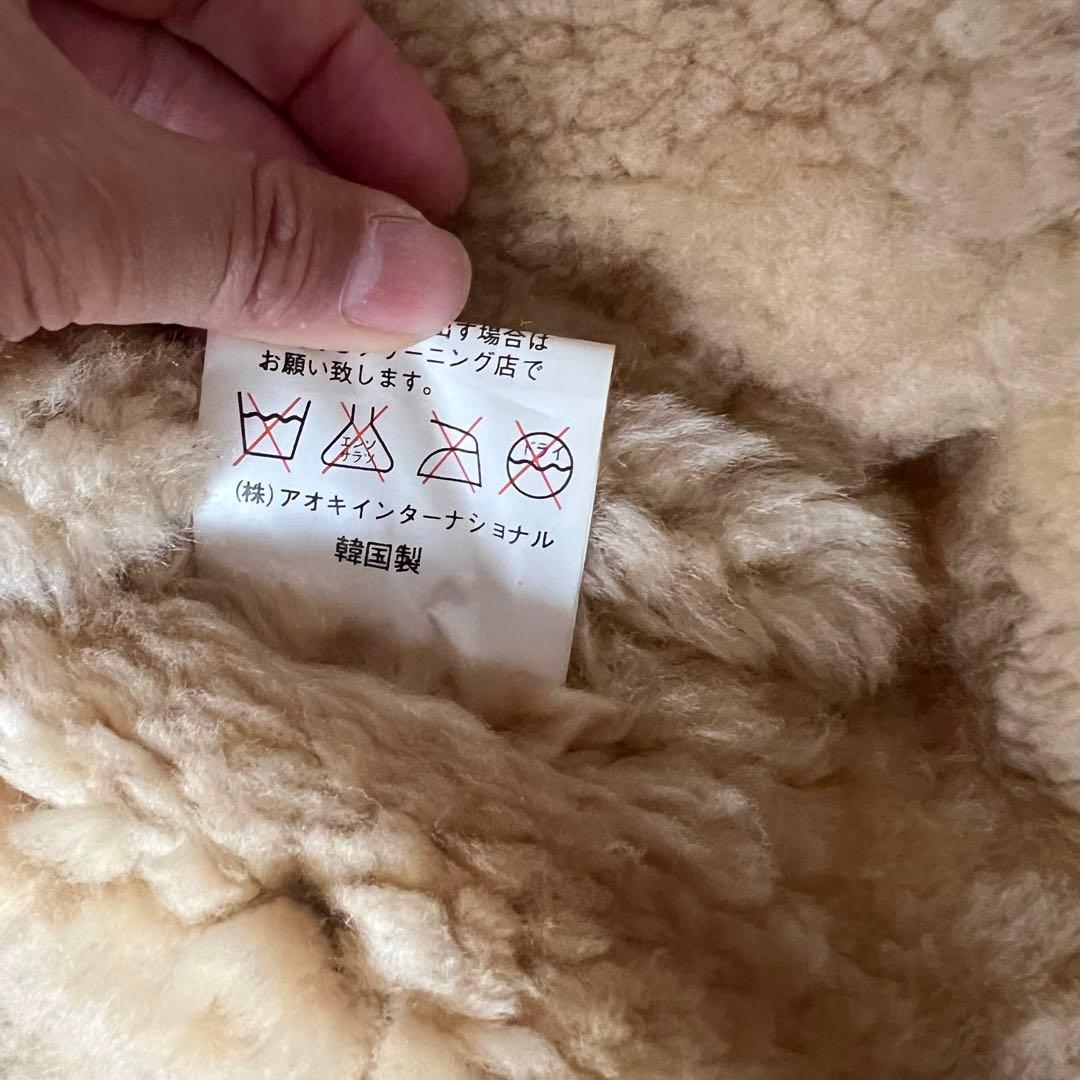 Bー3ラムレザー 本革フライトボアムートンジャケットブラウン90'00'