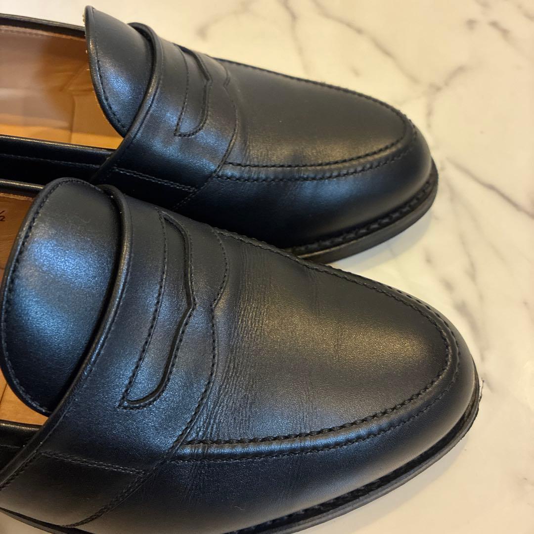 スコッチグレイン HIROKAWA 黒 ローファー