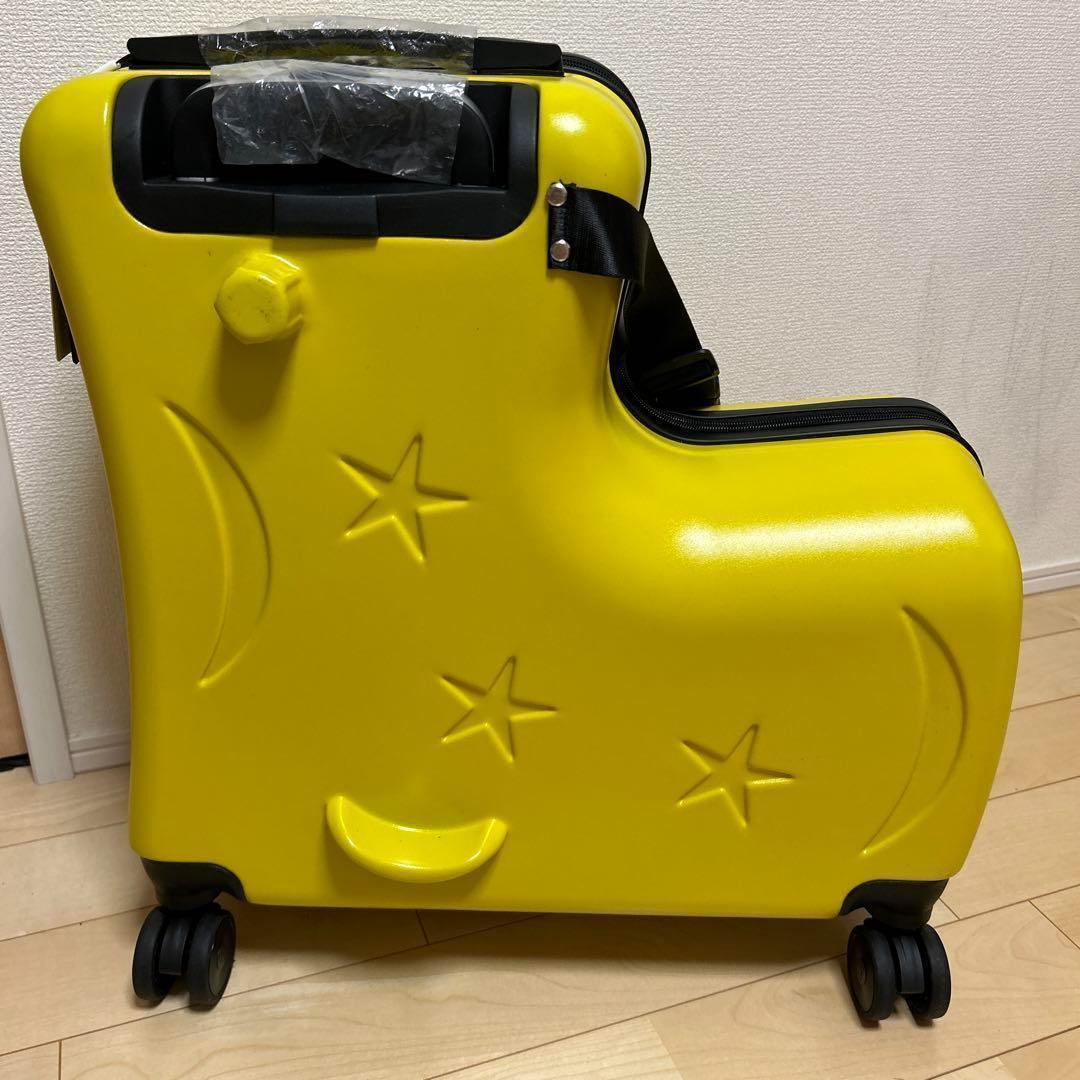 子供が乗れるスーツケース イエロー Mサイズ キャリーケース 旅行 お出かけ