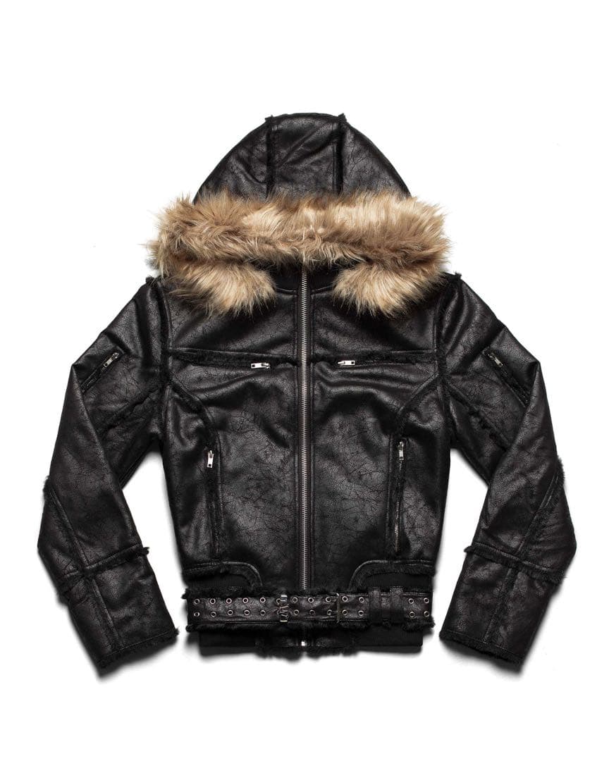 ジャケット・アウター RACERWORLDWIDE sheepskin jacket S black