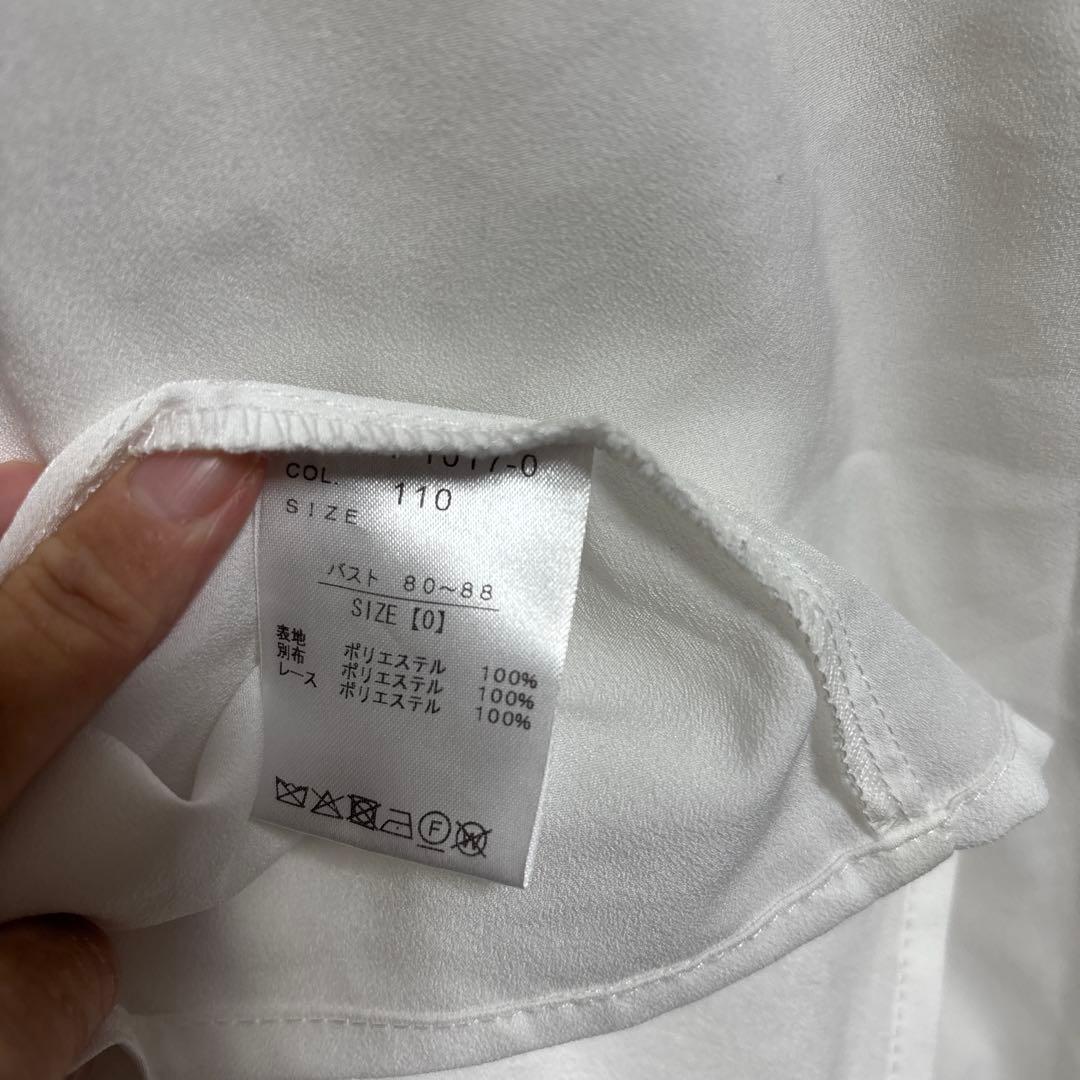 LIZLISA BIGリボンオープンショルダーブラウス Freeホワイト×ピンク