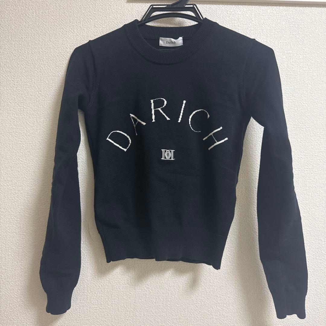 Darich ロゴニットトップス ブラック