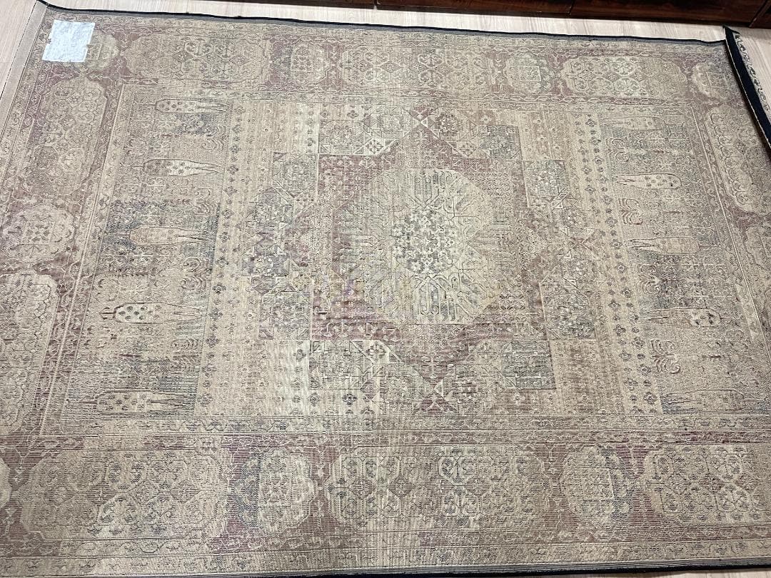 【定価66000円美品】高密度ウィルトン織り高級ペルシャ柄絨毯肉厚ヴィンテージ風