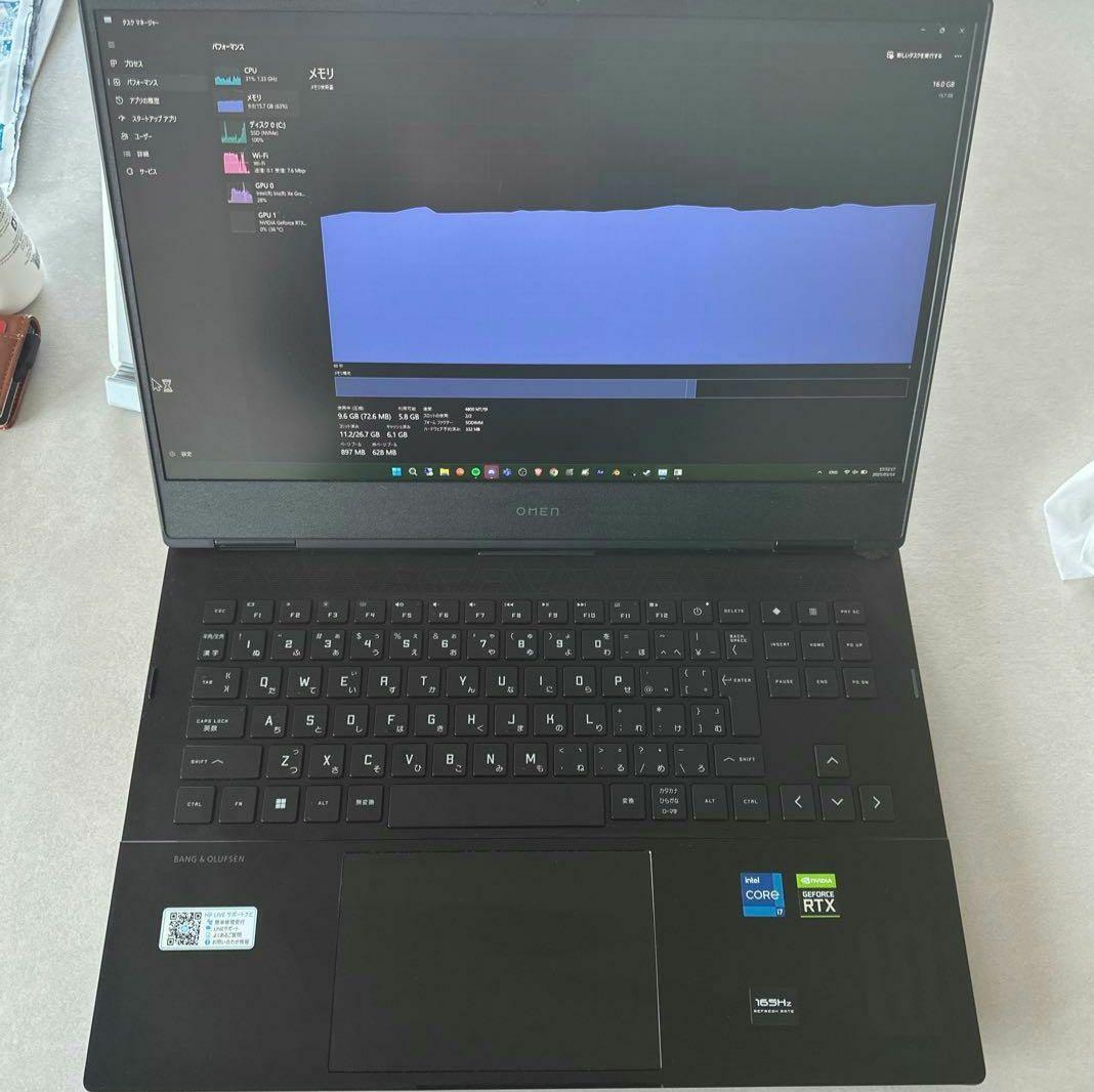 【ゲーミングノートPC】hp OMEN16 Core i7/RTX3070TI
