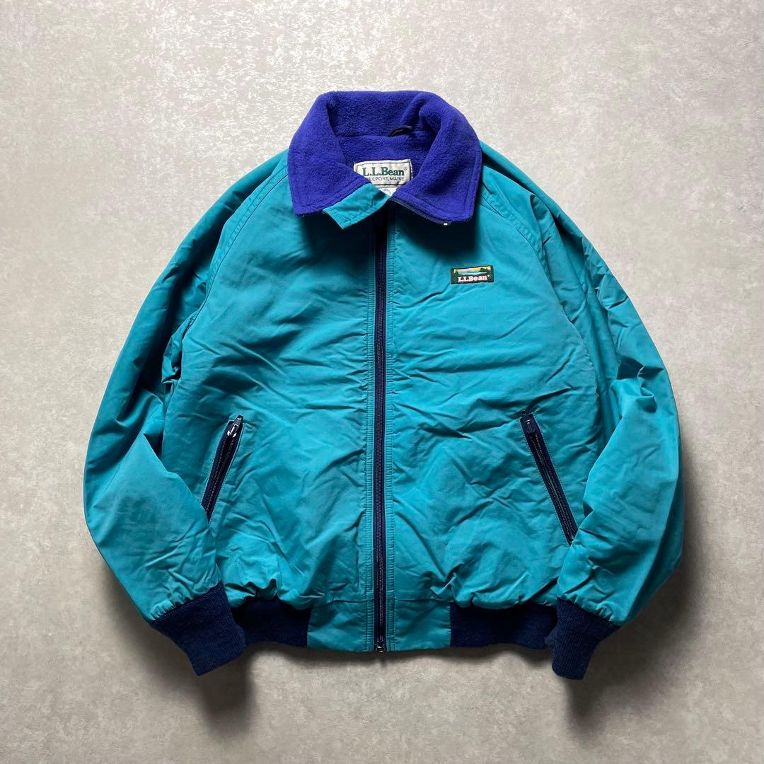 80s L.L.Beanナイロンジャケットグリーンウォームアップシェルドシンチラ
