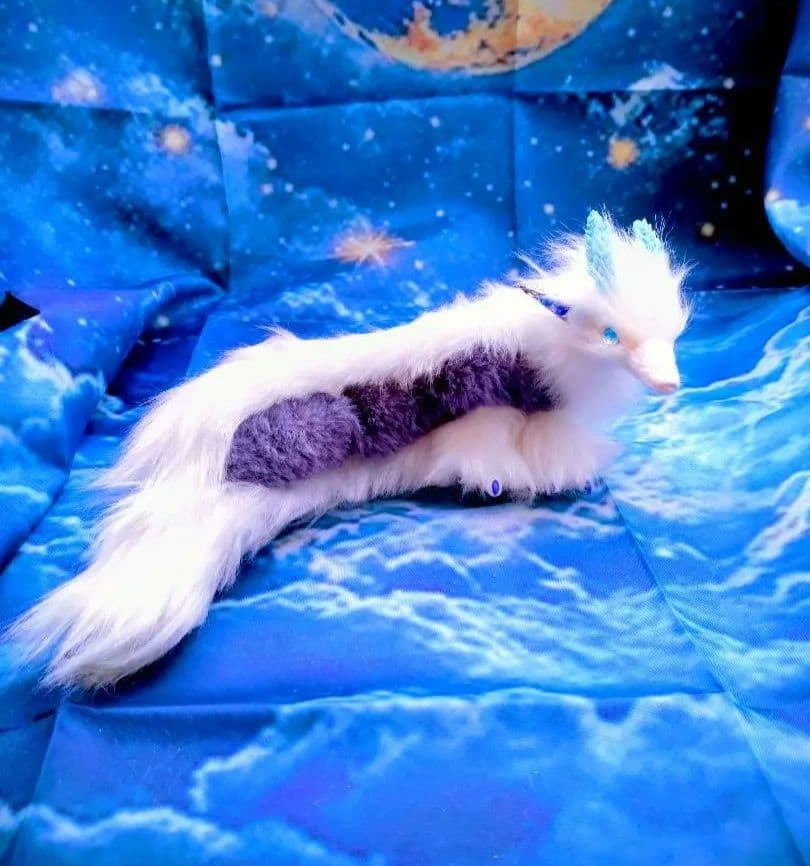 ふわふわな龍DragonドラゴンArtDollハンドメイドぬいぐるみアートドール