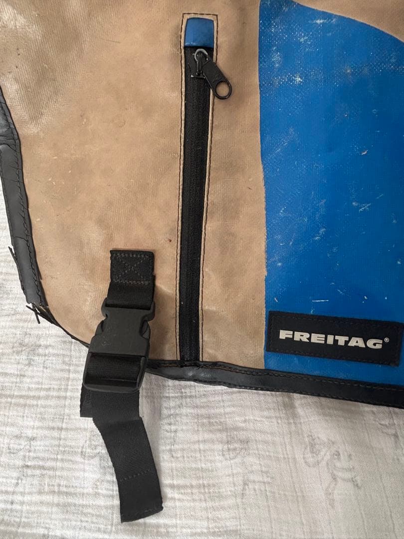 ノ*ブ様 FREITAG メッセンジャーバッグ ベージュ/青