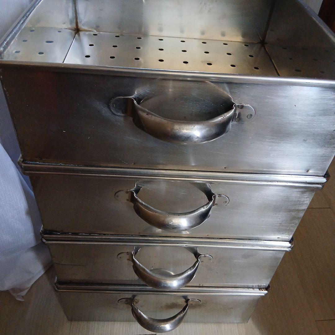 業務用☆角型4段ステンレス蒸し器☆セイロ スチーマー