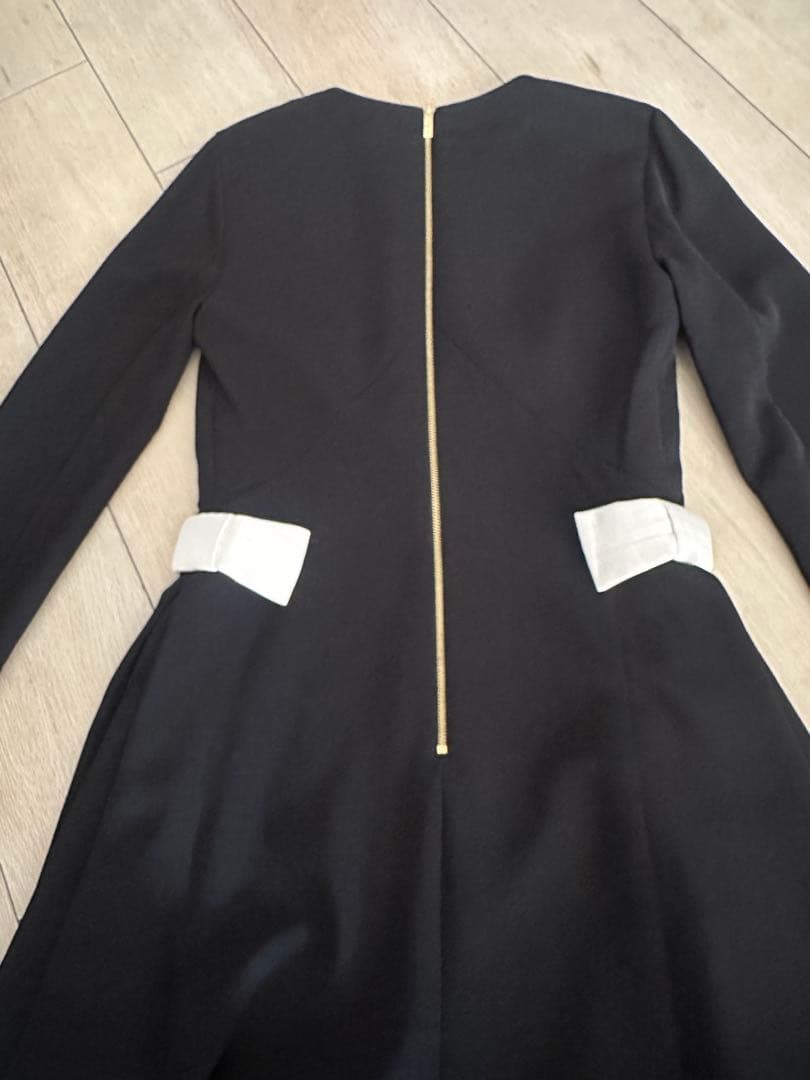 【美品】TED BAKER ブラックワンピース リボン付き　サイズ0