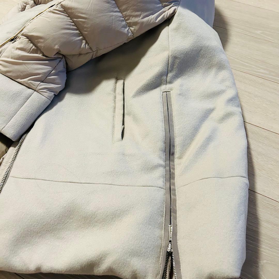 Moorer ベージュ ダウンジャケット　ミドル丈　美品　ムーレー