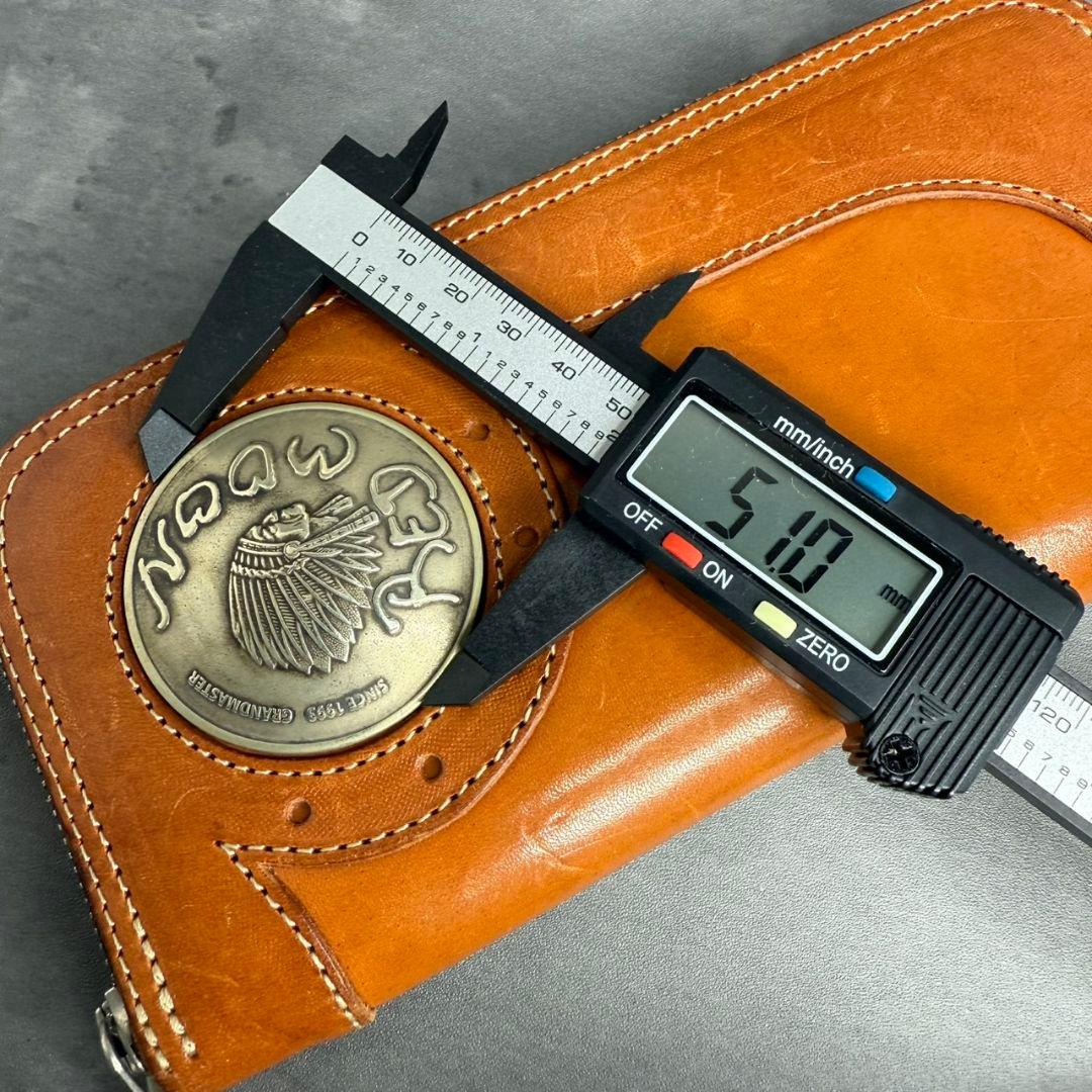 ★美品★REDMOON ラウンドジップ 長財布 51mm ビッグコンチョ