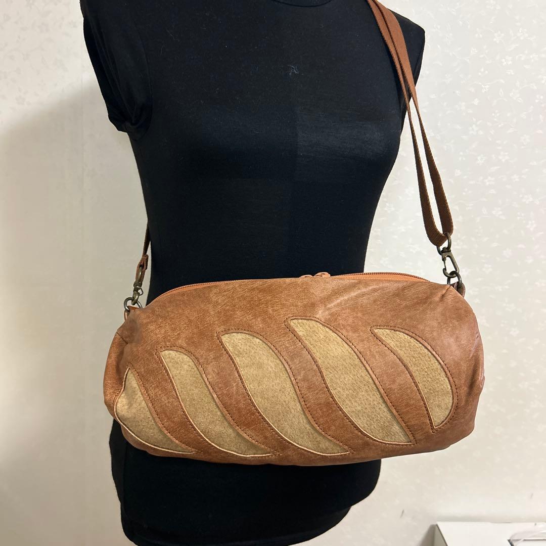 ハンドメイド作家様作♡フランスパン ショルダーバッグ バケット 未使用 ふかふか
