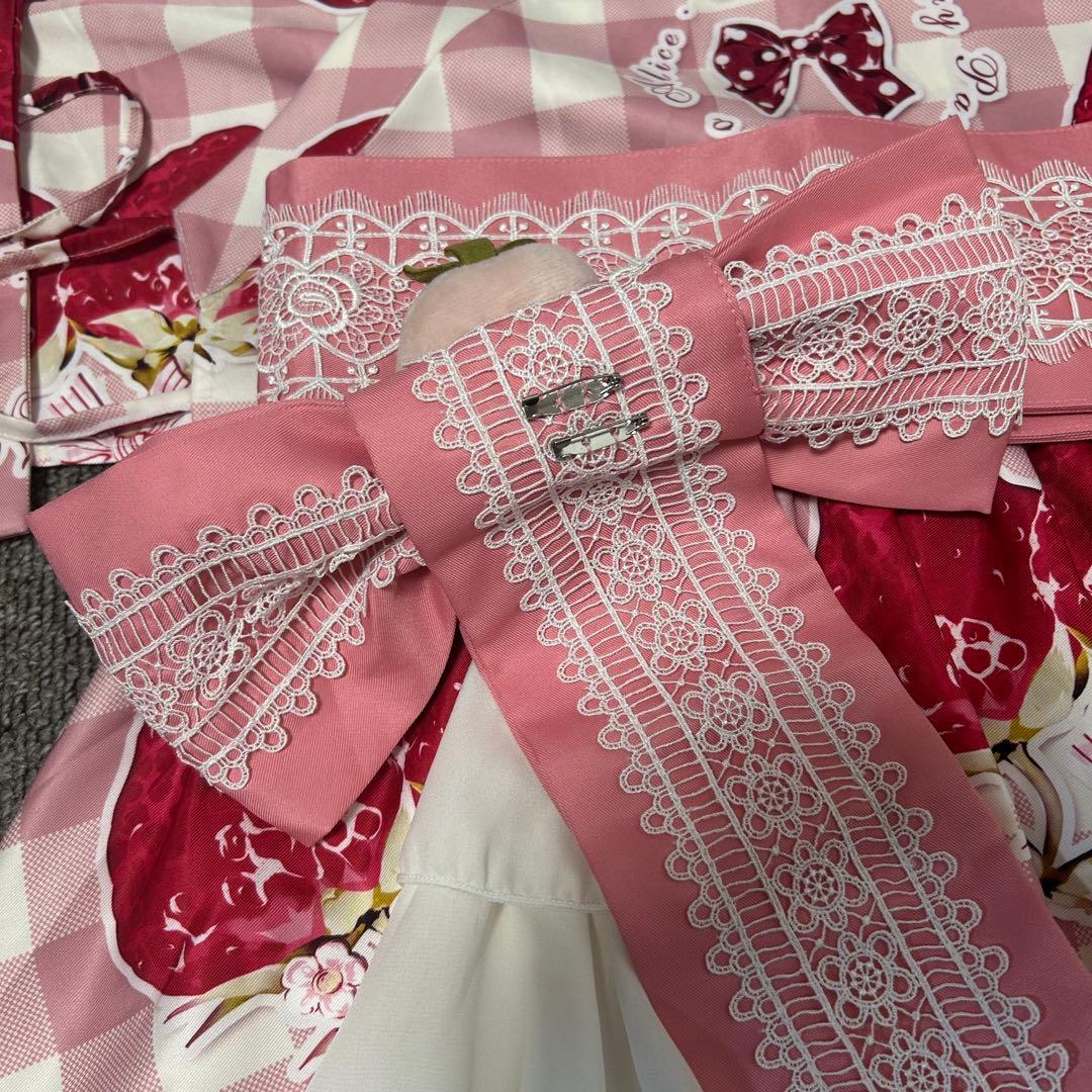 【ToAlice】C5130いちご姫浴衣セット ピンク M