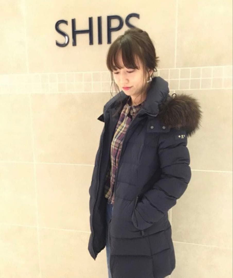 定価11万タトラス　セラミカ　ダウンコート　ファ　ブラック　Lー