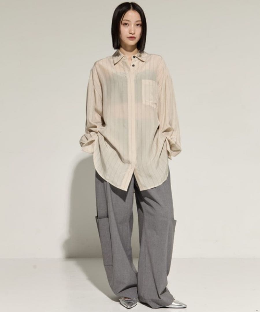 TODAYFUL Stripe Silky Shirts 美品