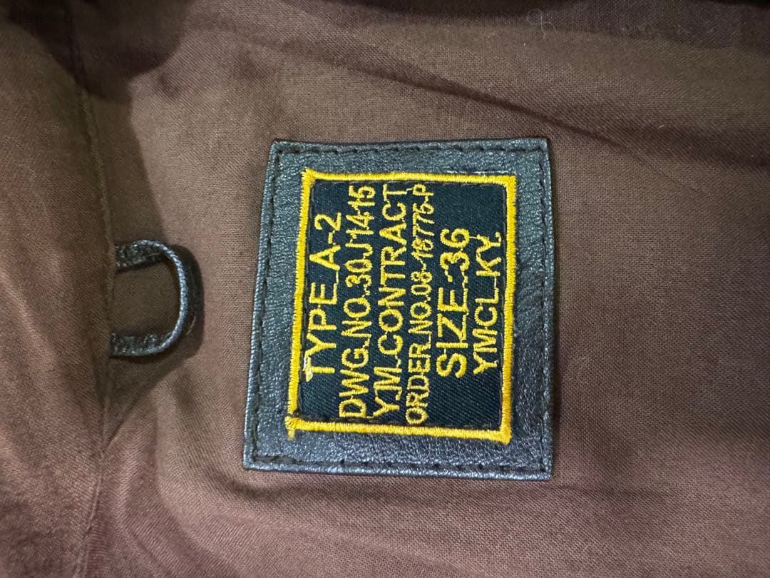 YMCLKY A-2 フライトジャケット　レザージャケット