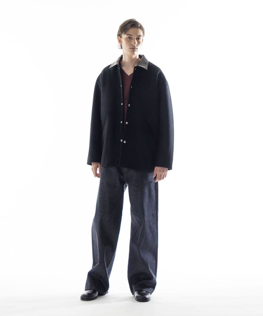 SKOOKUM × monkey time メルトン レザーカラ－ ジャケット