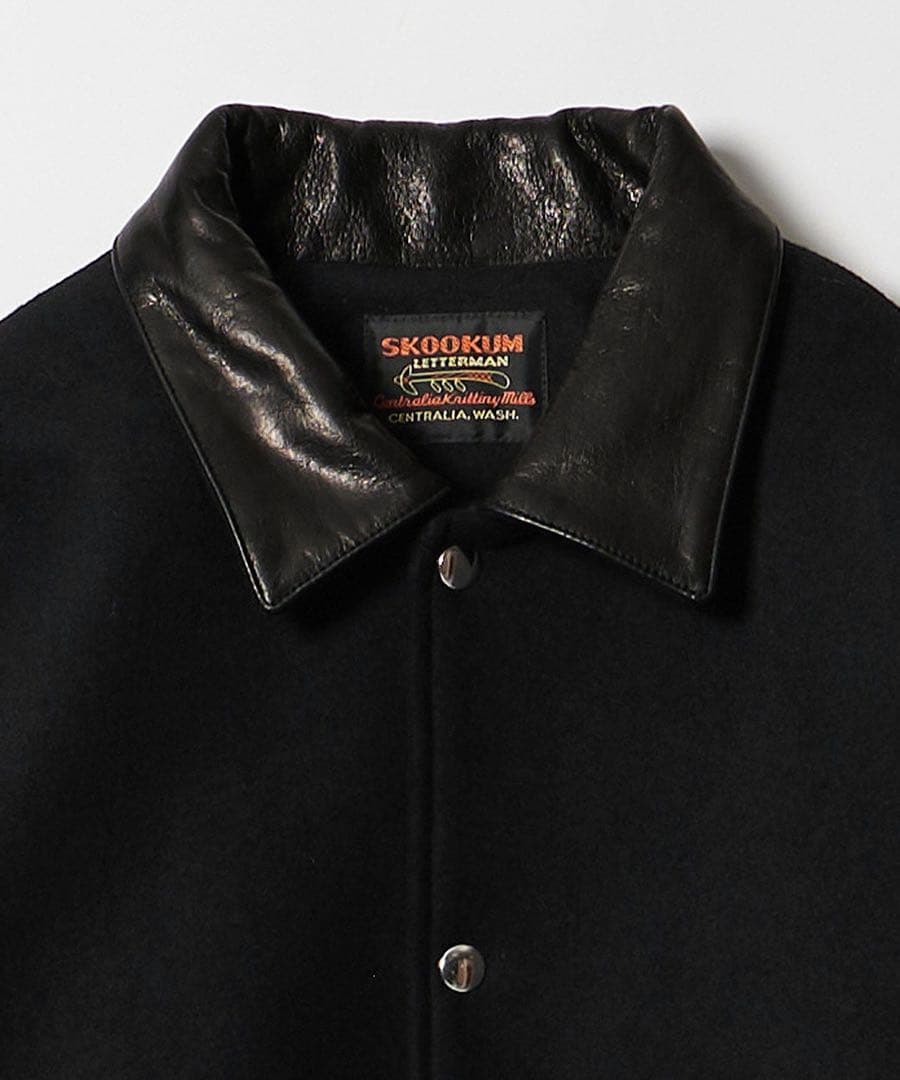 SKOOKUM × monkey time メルトン レザーカラ－ ジャケット