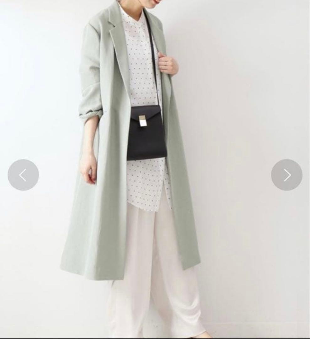 【新品タグ付】spick & span チェスターコート　グリーン　38