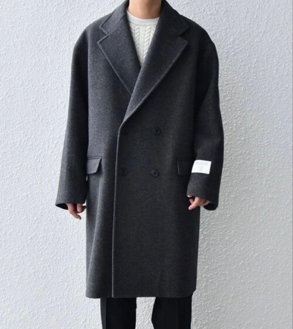 新品タグ付 SHIPSany XL ピュアウールメルトン ダブルチェスターコート
